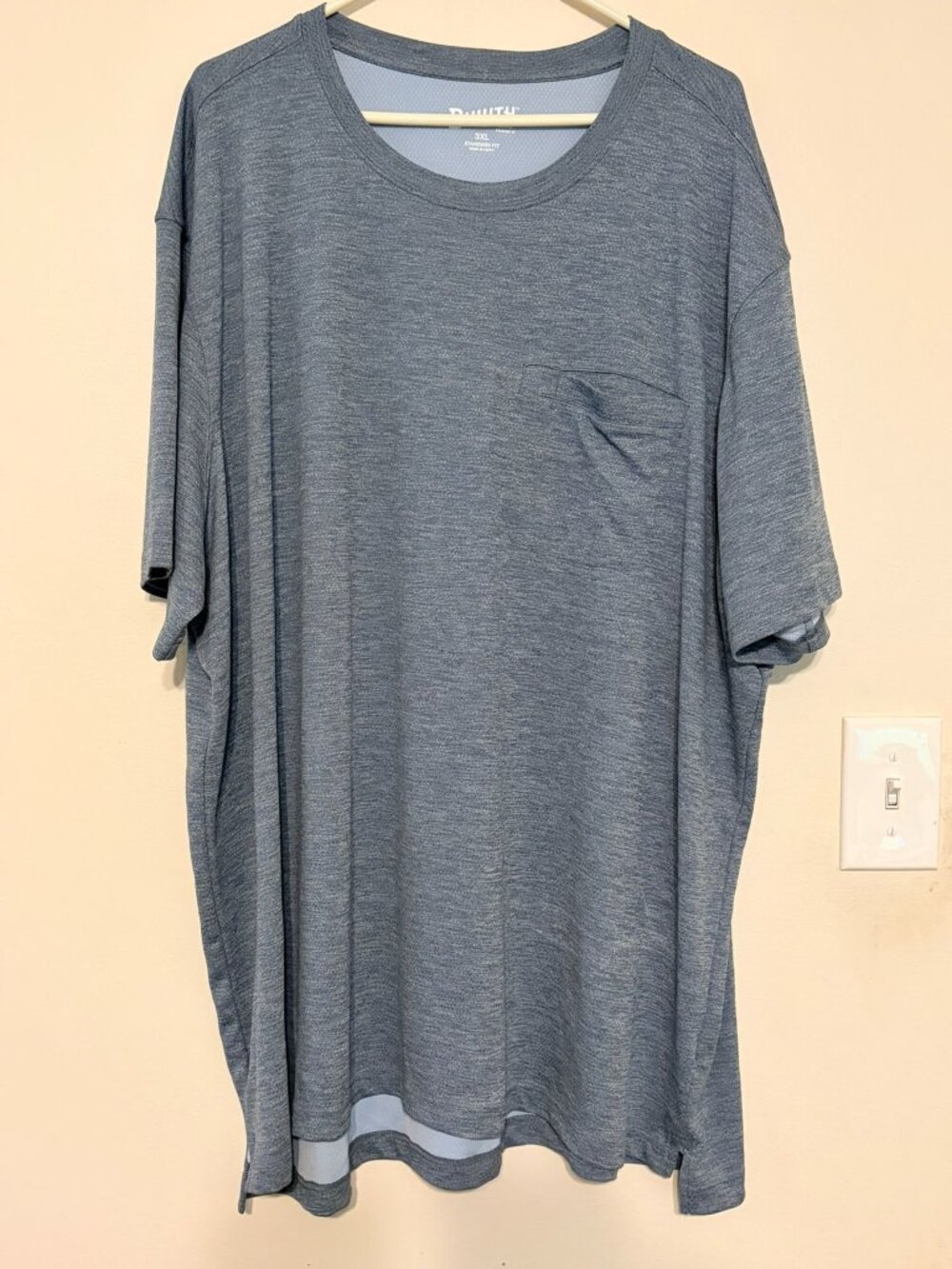 Men's Gray Heathered Duluth Trading Co. Armachillo Longtail T-Shirt Size 3XL